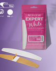 White disposable files for crescent nail file (soft base) Staleks Pro Expert 40, 150 grit (30 pcs)-DFE-40-150w