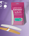 White disposable files for crescent nail file (soft base) Staleks Pro Expert 40, 100 grit (30 pcs)-DFE-40-100w