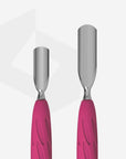 Manicure pusher with silicone handle “Gummy†UNIQ 10 TYPE 1 (wide rounded pusher + narrow rounded pusher)