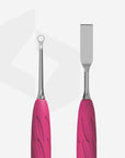 Manicure pusher with silicone handle “Gummy†UNIQ 11 TYPE 1 (flat straight pusher + ring)