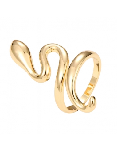 Nail ring snake gold 01