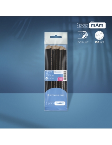 Disposable files papmAm on a wooden base Staleks Pro Expert 22, 150 grit (10 pcs.)-DWCE-22-150