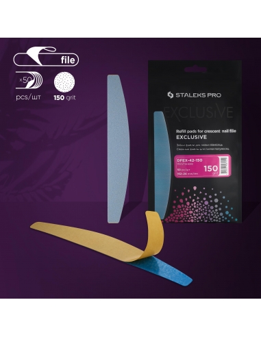 Disposable files for crescent nail file Staleks Pro Exclusive 42, 150 grit (50 pcs)-DFEX-42-150