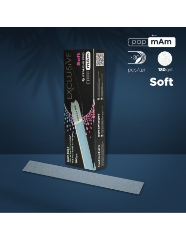 Disposable files papmAm for straight nail file (soft base) Staleks Pro Exclusive 20, 180 grit (30 pcs)-DFCX-20-180