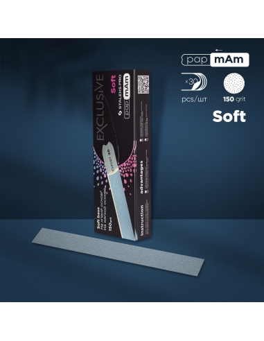 Disposable files papmAm for straight nail file (soft base) Staleks Pro Exclusive 20, 150 grit (30 pcs)-DFCX-20-150