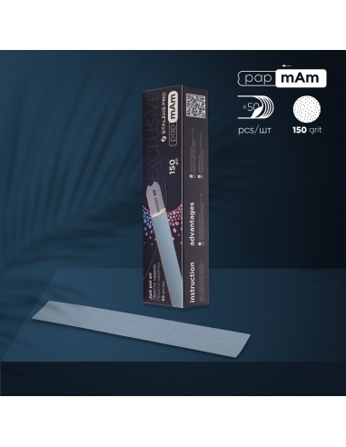 Disposable papmAm files for straight nail file Staleks Pro Exclusive 22, 150 grit (50 pcs)- DFCX-22-150