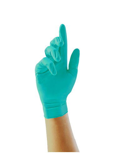 Powder Free Nitrile Gloves Green Pearl- Pack of 100