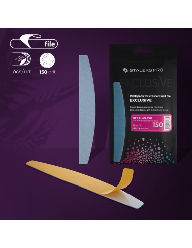 Disposable files for crescent nail file (soft base) Staleks Pro Exclusive 40, 150 grit (30 pcs)-DFEX-40-150