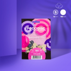 Disposable files on a soft base for pedicure disc...