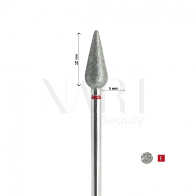 Cone Diamond Nail Drill Bit -5*12mm red