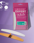 Disposable white files for crescent nail file EXPERT 42 100 grit (50 pcs)