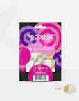 Disposable white files with soft foam layer for pedicure disc PODODISC STALEKS PRO L, 240 grit (50 pcs)-PDFS-25-240w