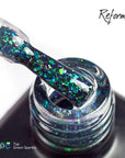 Gel Polish - Top Green Sparkle, 10 ml