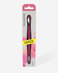 Manicure pusher with silicone handle â€œGummyâ€ UNIQ 10 TYPE 3 (narrow rounded pusher + hatchet)