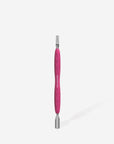 Manicure pusher with silicone handle â€œGummyâ€ UNIQ 10 TYPE 5 (narrow rounded pusher + wide blade)